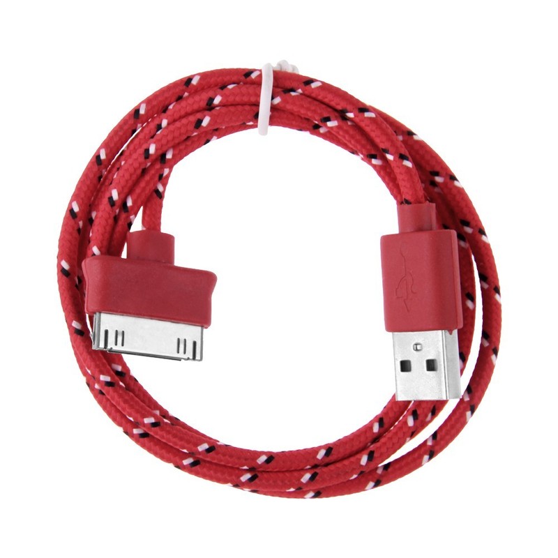 Fabric Braided USB data power cord Charger Cable adapter charge for iPhone 4S 3G gallery