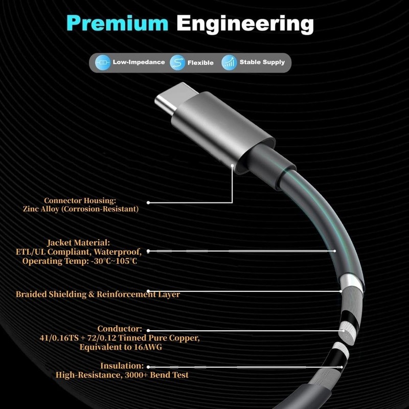USB-to DC Power Cable with Starlink Mini — 6.6FT/2M 100W PD Input, 20AWG Wate... gallery