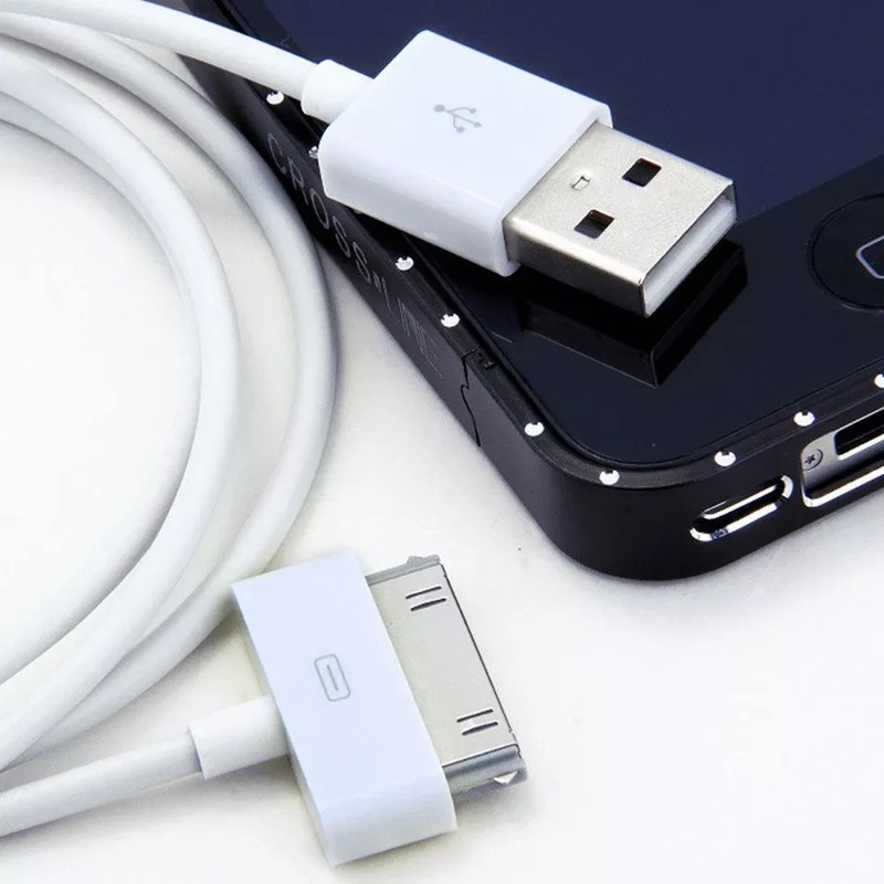 2× 1M USB Data Sync Cable Cord Charger for iPhone 4 4G 4S 3GS iPod Nano Touch 4G gallery