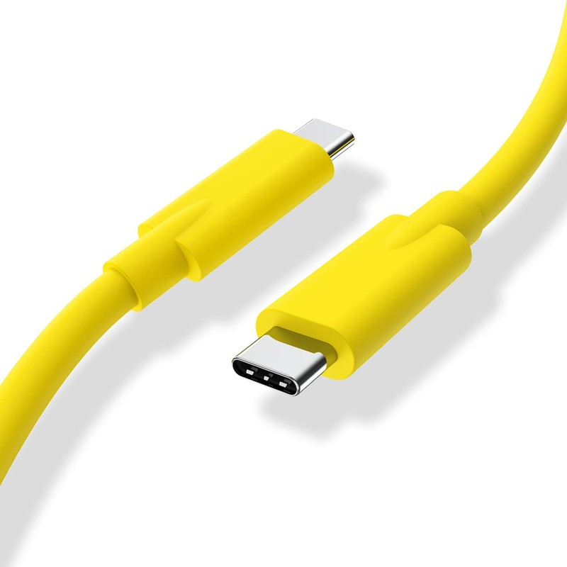 3.3FT USB C To C 3.1 Gen 2 Cable 100W PD 10Gbps 5A Fast Charging Cord Yellow
