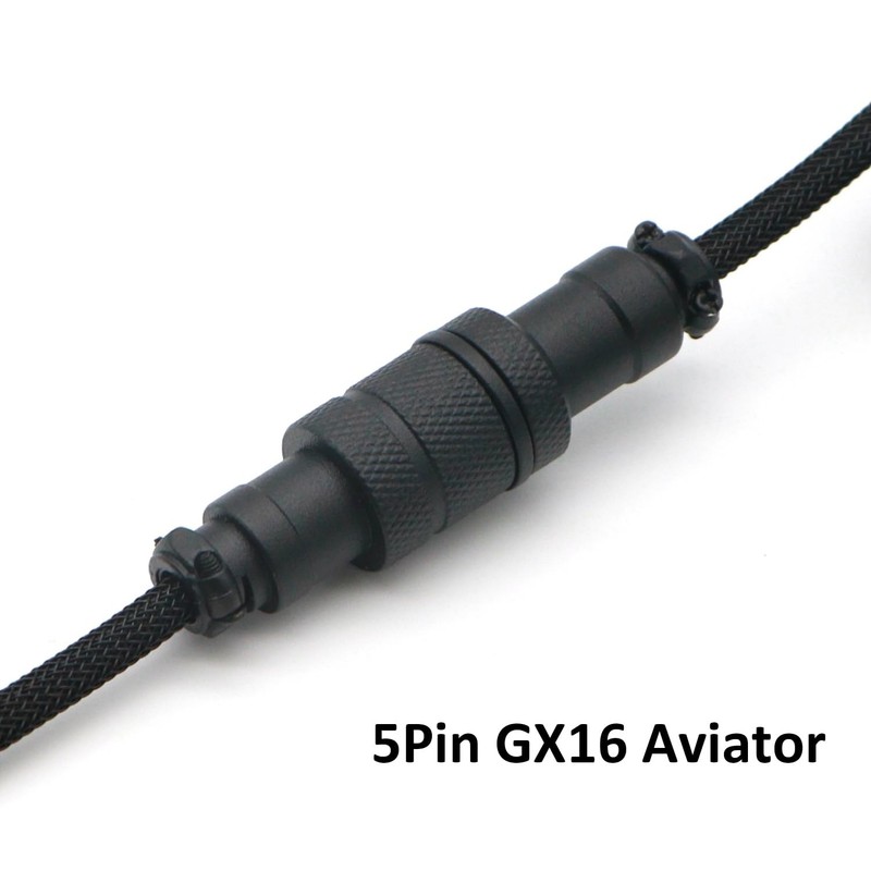 Pro Coiled Keyboard Cable, Double-Sleeved Mechanical Keyboard Cable with 5Pin... gallery