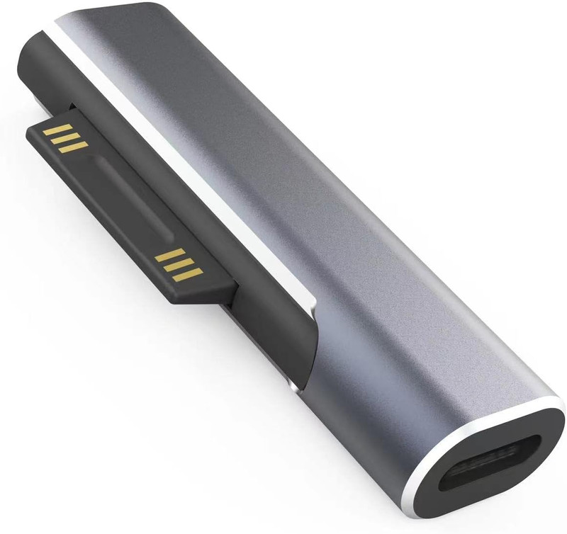 Surface Connector to USB-C Charging Adapter, DC15V 102W Type C Female to Surface