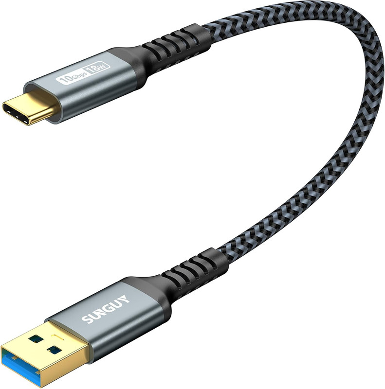 10Gbps Android Auto USB Cable 1FT, 3A USB C 3.1 Gen2 Cable Data Transfer, USB C