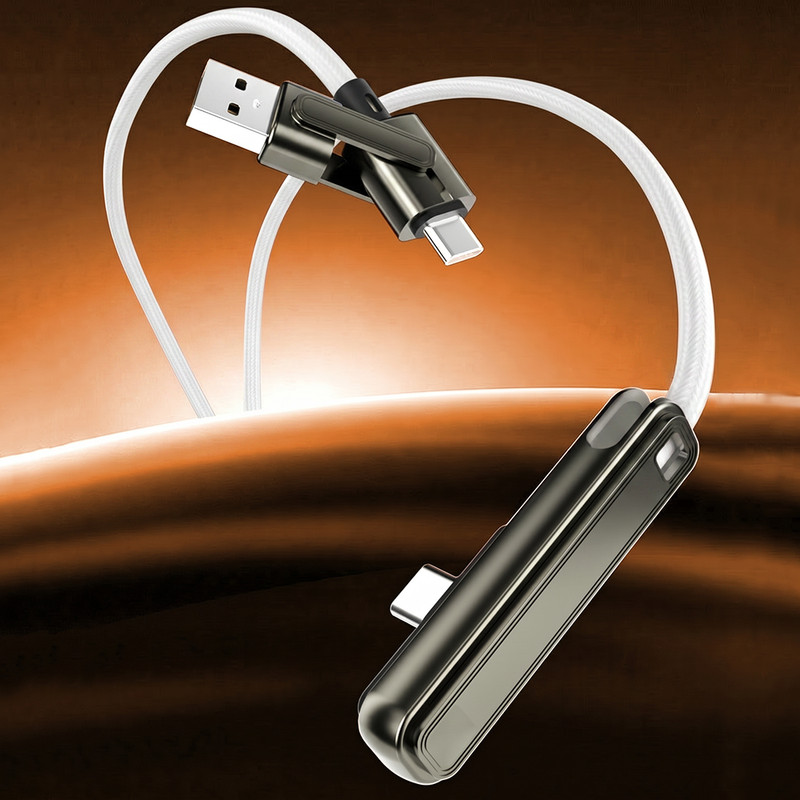 Multifunctional 100W Data Cable Zinc Alloy Silicone With Phone Holder Stand gallery
