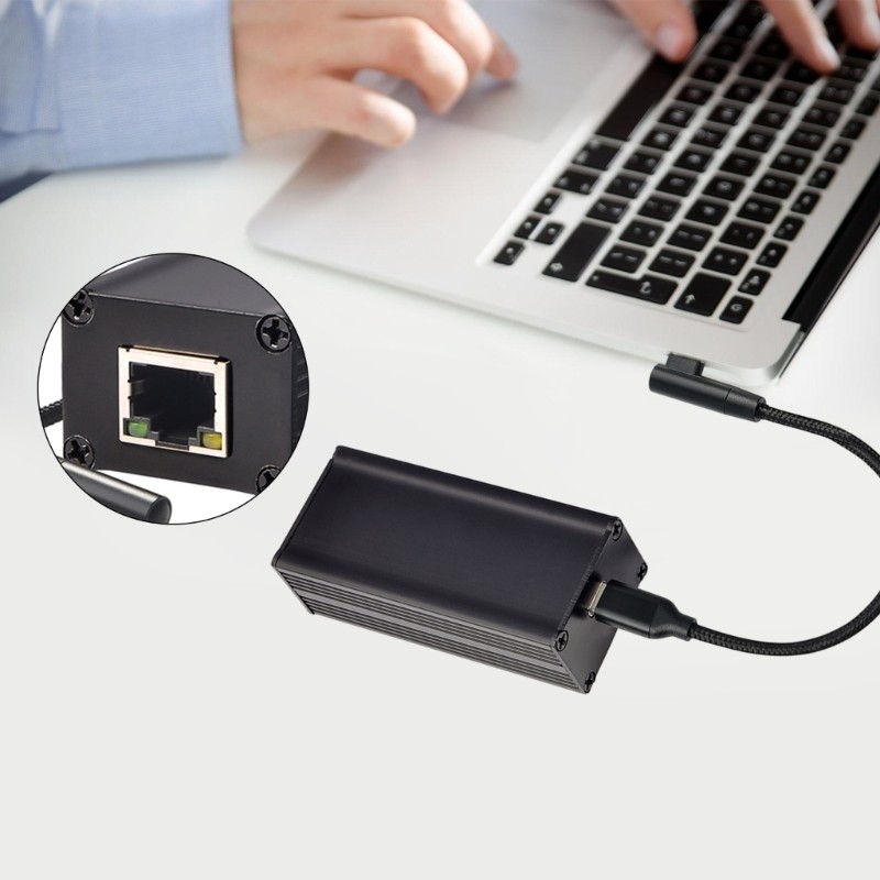 10/100Mbps PoE to USB C Driver Converter PoE to Type C Power Output Ethernet gallery