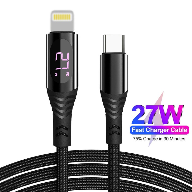 4ft PD 27W Fast Charging Data Cable For Apple iPhone 13 12 /11/Xs Max/Samsung