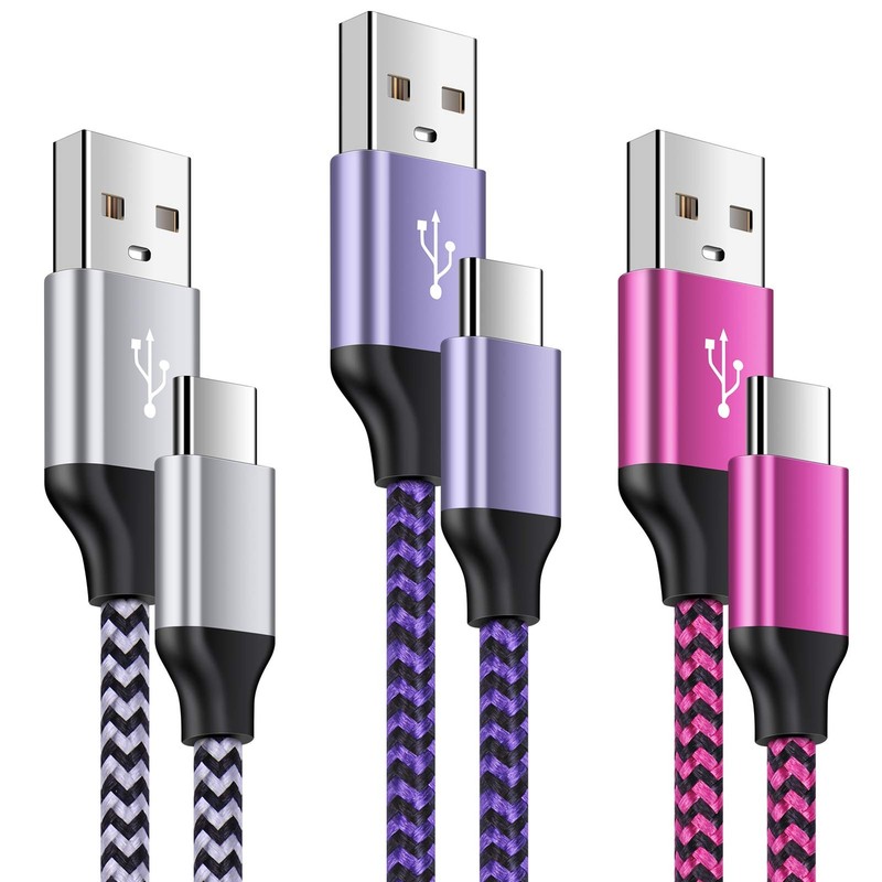 USB Cable Fast Charging Charger Cord 3 Pack Android Wire for Moto G Stylus/Pl…