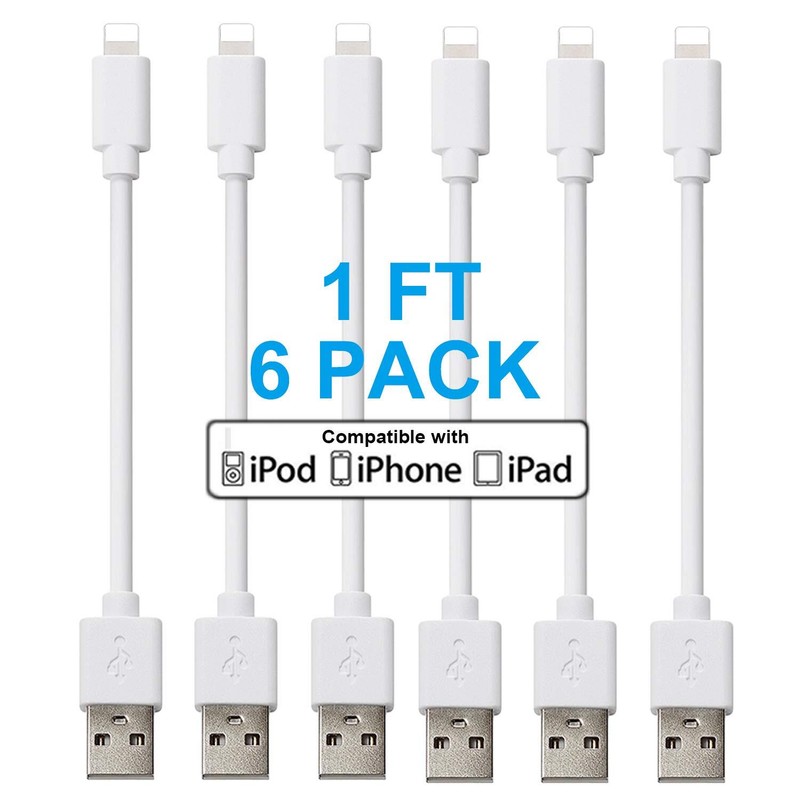 Short Phone Charger Cable 6 Pack 1 FT Cord Compatible with Cellphone All USB ... gallery