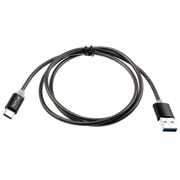 For T-Mobile REVVL 6 6x Pro - 3ft Metal USB Cable Type-C Charger Cord Power Wire gallery