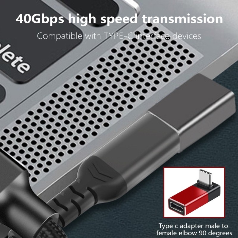 90 Degree USB C Adapters PD240W TypeC Male to Female Extenders 8k@60Hz Video gallery