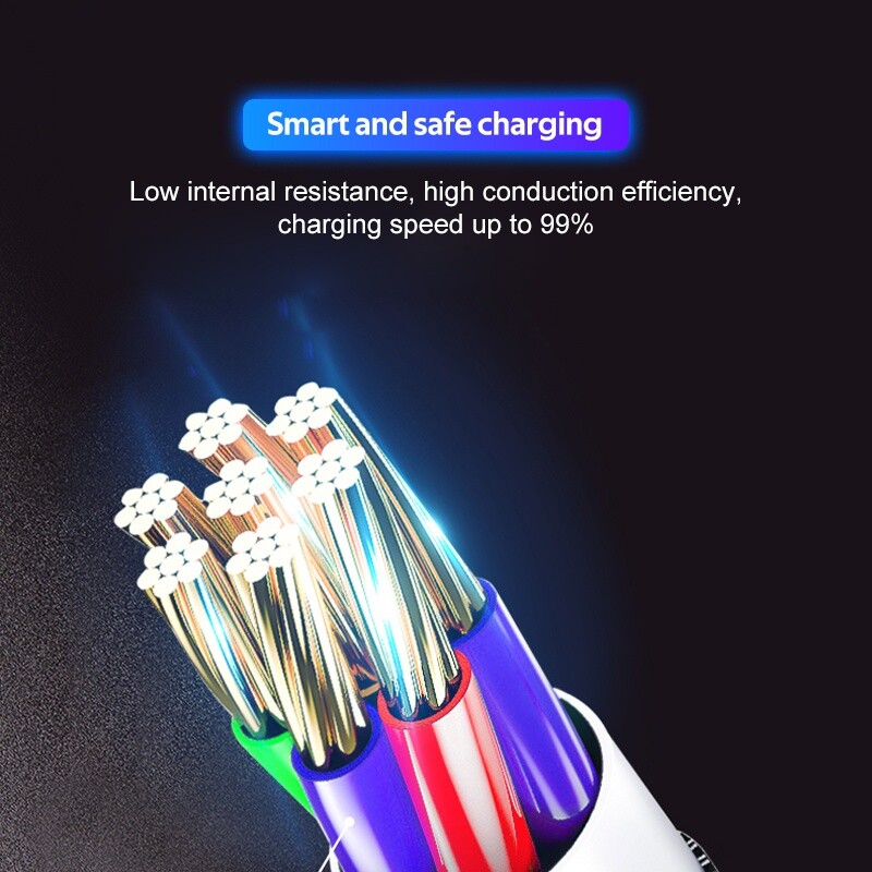 LED Light Up Fast Charger Cable USB Charging Data Cord For iPhone Samsung Galaxy gallery