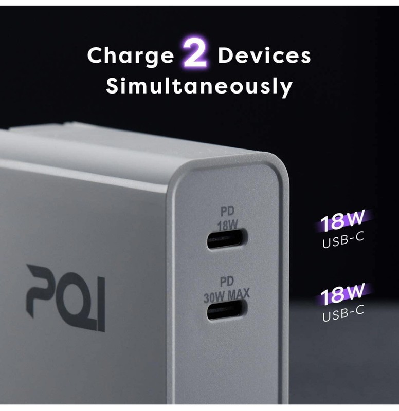 PQI 36W USB C Wall Charger, 36 Watt Type C Dual Ports Adapter Plug gallery