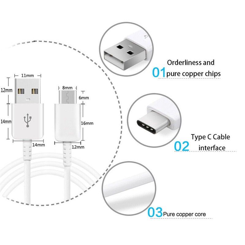USB Type C Data Cable Charging USB-A to USB-C Charger Cord For Samsung Galaxy gallery