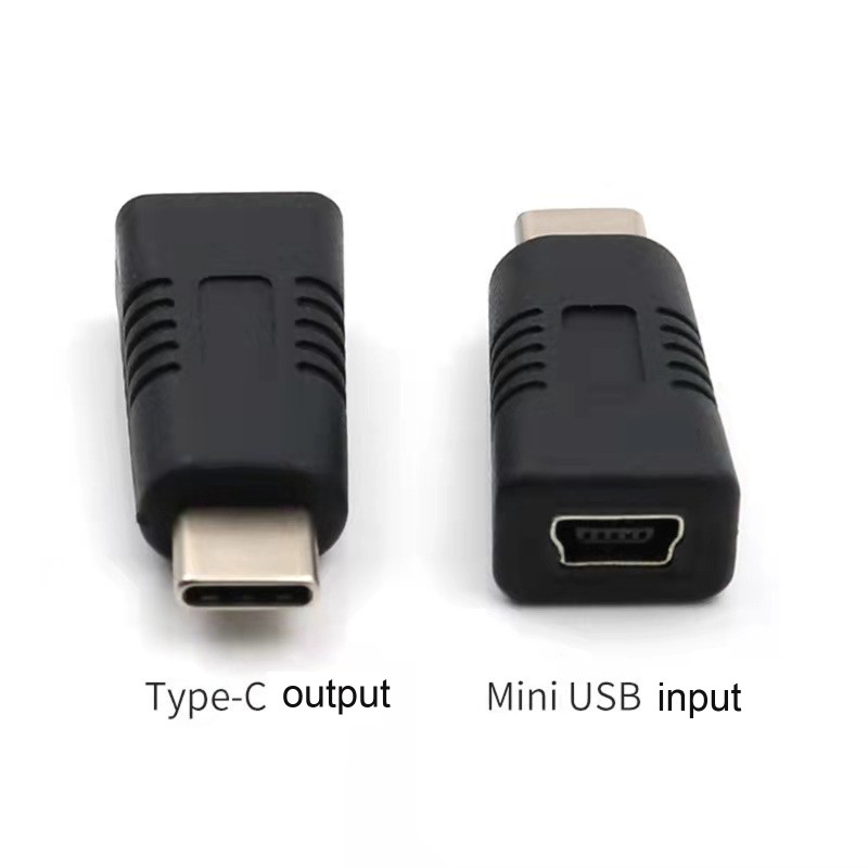Universal Smartphone Tablet Adapter Mini USB Female to Type C Male Adapter Black gallery