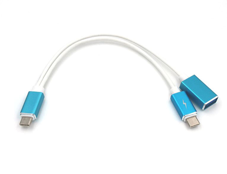 New Type-C to USB Female OTG Adapter Cable w/ Power For Huawei P30 Pro Cord Lead gallery