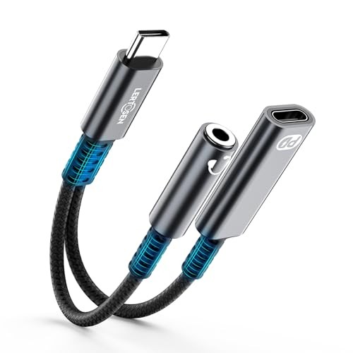 USB C to 3.5mm Headphone and Charger Adapter, 2-in-1 Type 2 Port-Separate Grey gallery