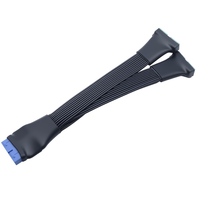 USB 3.0 Motherboard Header Splitter 19pin one-to-Two Y Extension USB3.0 Exten...