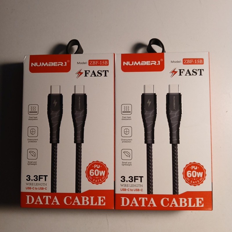 2 Number.1 3.3 Ft Wire Length Data Cable USB Model:ZBF-15B.