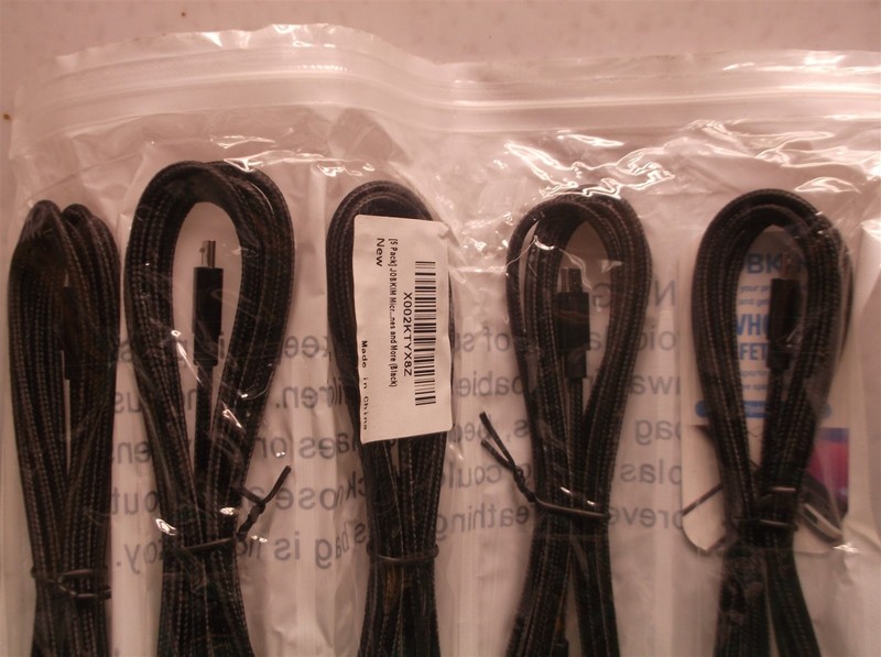 [5 Pack] JOBKIM Micro USB 6ft Double Nylon Braided Fast Charging cables gallery