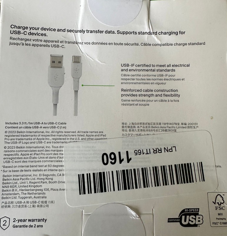Belkin BOOST CHARGE USB-A to USB-C Cable for Apple,Samsung,Google,LG gallery