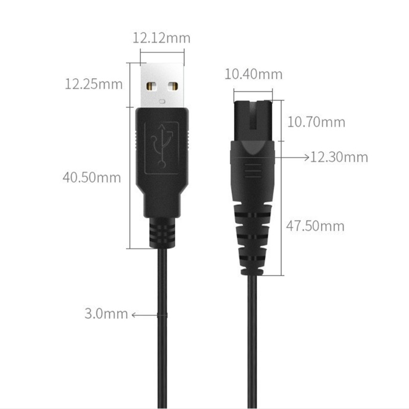 Shaving Tool Data Cable PVC Copper Texture Power Cords Flexible 1.24M Length gallery