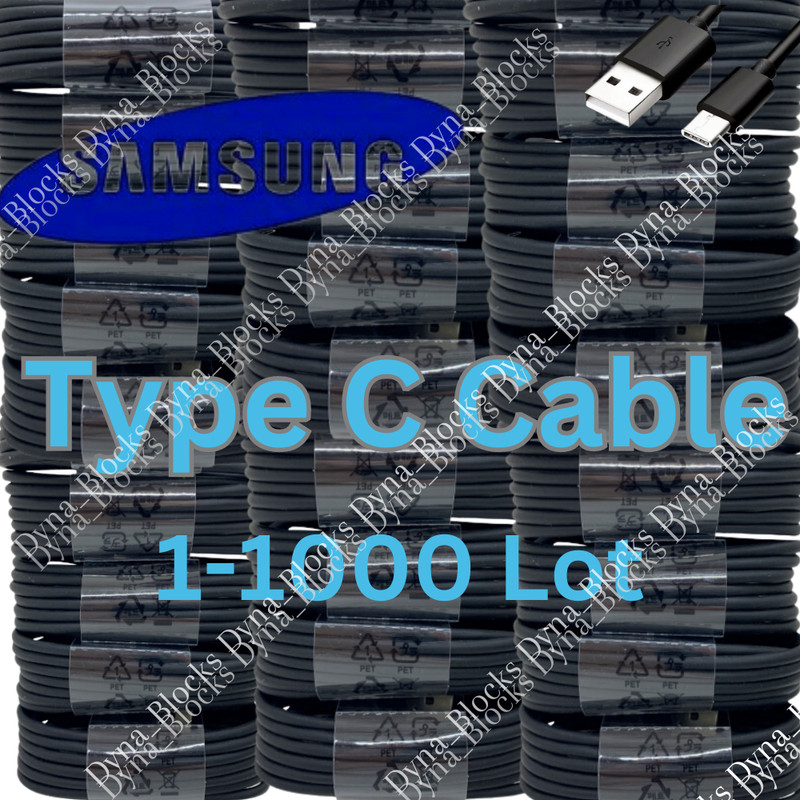 1-1000 Lot USB Type C Fast Charging Charger Cable For Samsung S8 S9 S10 S20 LG