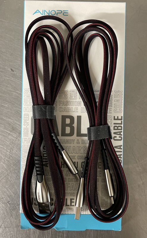 Ainope Type-c USB 2.0 Nylon Braided Cable Grey 6.6 Ft/2 meter/2pack gallery