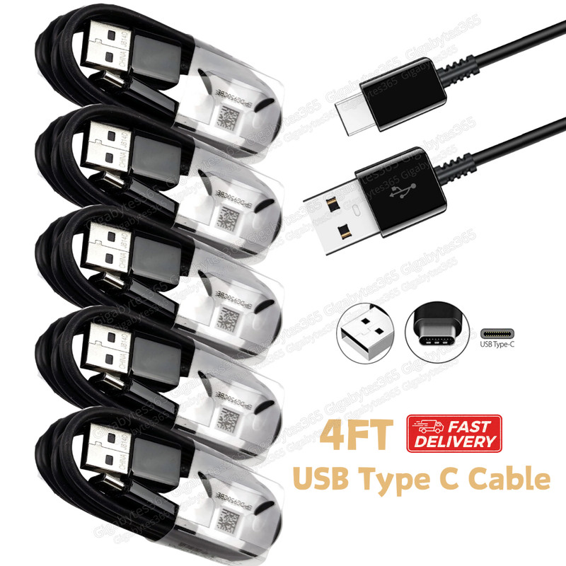 4FT USB C Type C Fast Charger Cable Adapter Cord Lot For Android Samsung S10 S9