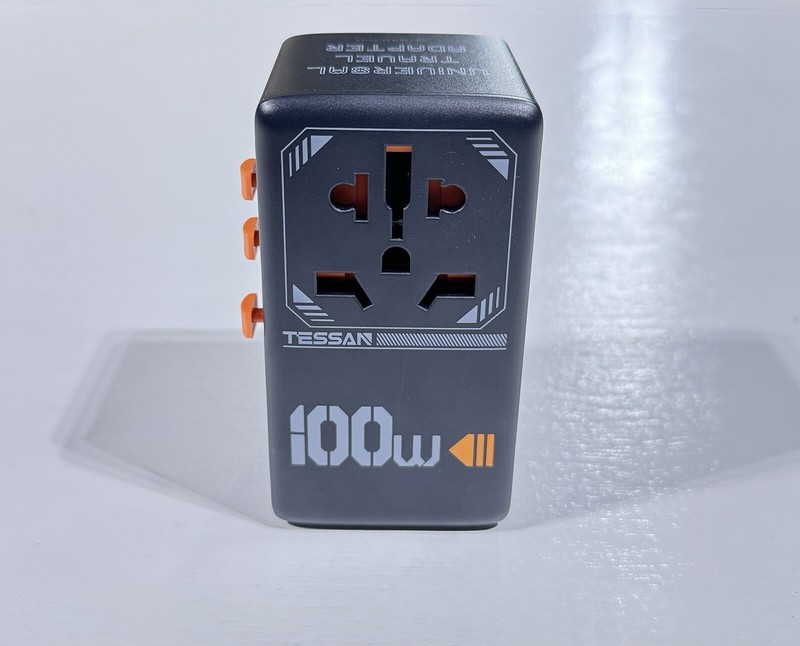 TESSAN International Plug Adaptor with 3 USB C and 2 USB A Charging Ports 100W