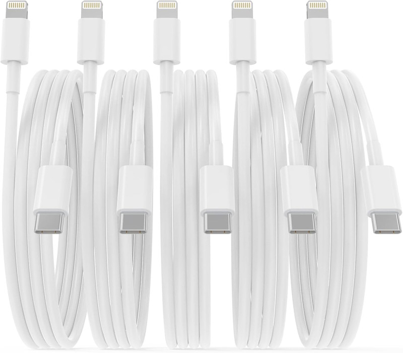 5 Pack USB C to Lightning Cable [Mfi Certified] 6FT Iphone Charger Fast Charg... gallery