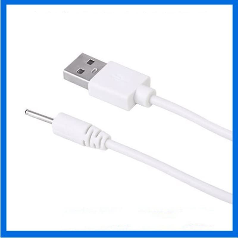 2 PCS USB to DC 2.0mm Cable Earbuds 5V Power Adapter Charging Cord White gallery