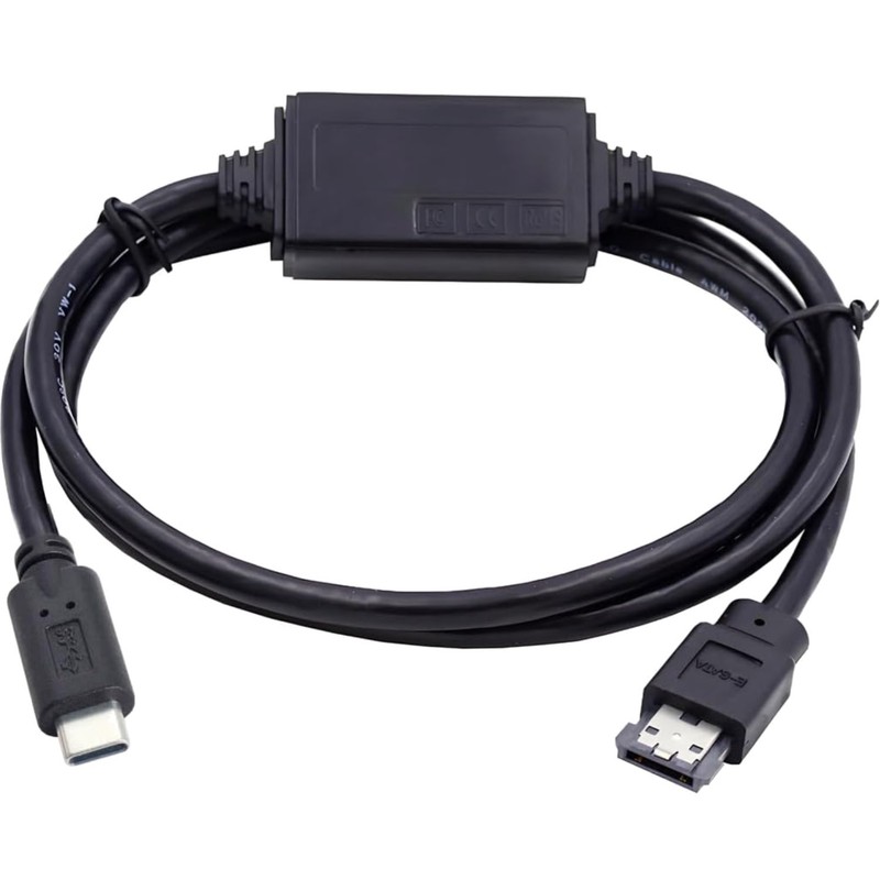 USB-C to eSATA Adapter 5Gbps Power Over eSATA for HDD/SSD/ODD