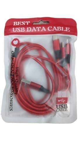 3 in 1 USB Charging Cable Universal Multi Function Cell Phone Charger Cord DT2