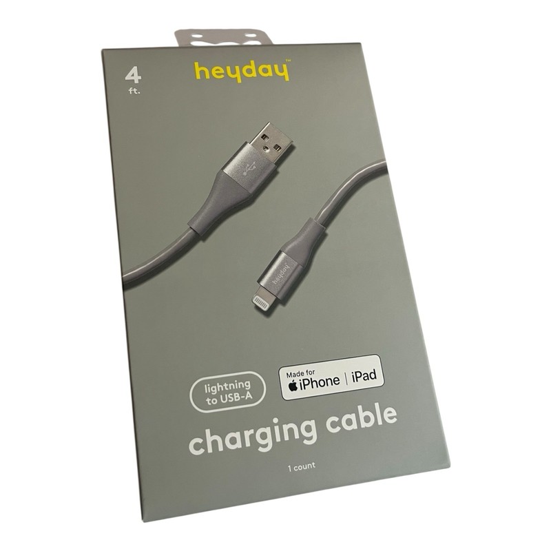 NIB Sealed Set of 4 Heyday 4 Ft Fast Charge USB-A Charging Cable iPhone & IPad gallery