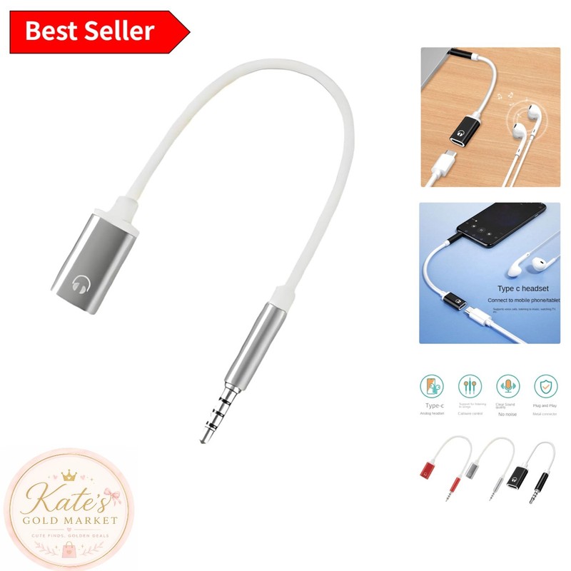 3.5mm Male to USB-C Female Audio Adapter – Durable and Portable Connection
