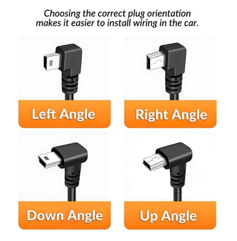 USB-A 2.0 Male to Angled 90 Degree USB Mini 5 Pin Male Cable Adapter 0.3 M-3 M gallery