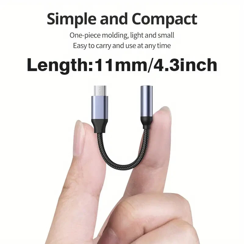USB Type C to 3.5mm Aux Adapter Audio Converter for Android or phone with USB-C gallery