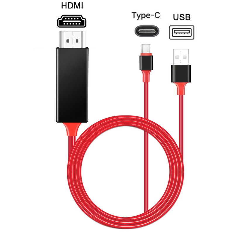 6FT USB-C Type C to HDMI HDTV TV Cable Adapter Red For iPhone 17 Pro Max Air 17e gallery