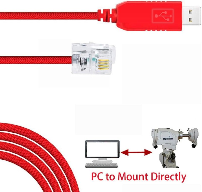 USB to RJ11 Cable for Skywatcher SynScan Computerized GOTO Hand Controller PC... gallery