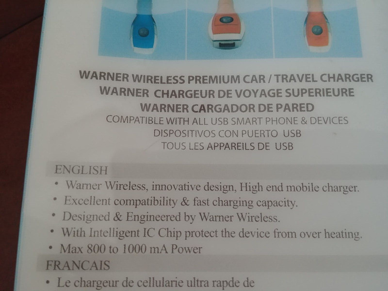New Warner Wireless USB Travel Car Charger Smart Phone iPhone Devices 3G 4G 4S gallery