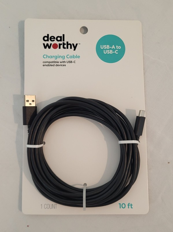 dealworthy 10 ft USB-A to USB-C charging cables Set Of 2 gallery