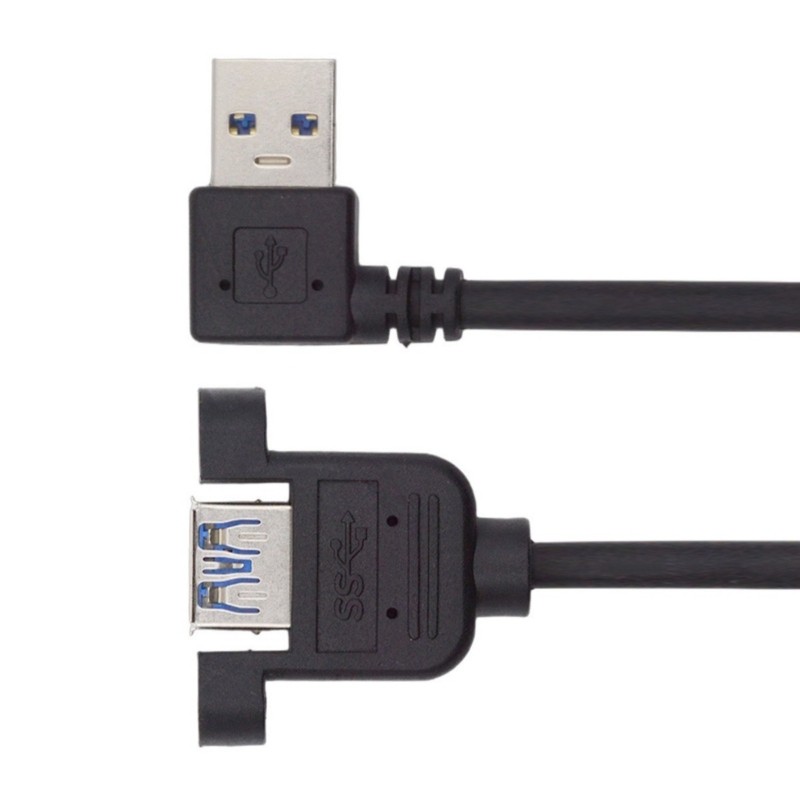 USB 3.0 Male/Female Connectors Line Right Angle/Straight Head Extension Cord gallery