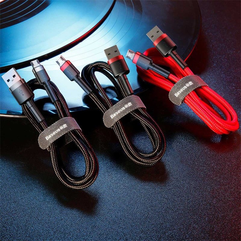Baseus REVERSIBLE Micro USB Cable MicroUSB Cord android FAST Charging chargeur gallery