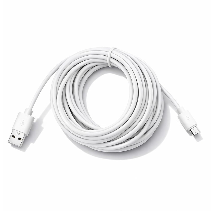 Versatile 13ft Micro USB Cable for Indoor & Outdoor Security Cameras - 480Mbps gallery