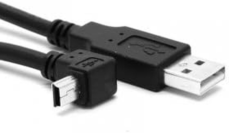 Mini USB Cable USB 2.0 Male to Mini USB 5 Pin Male 90 Degree up Angled Charging gallery