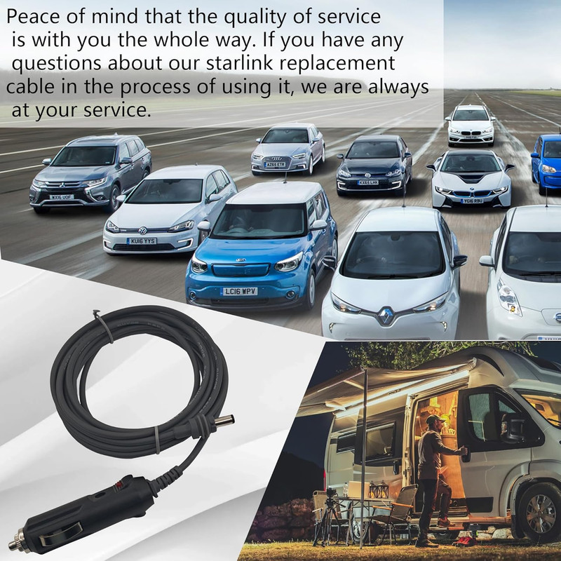 3 in 1 Starlink Mini Cable 10FT/ 3M, High-Speed USB C/Car Charger/Dc to DC,3 Cha gallery