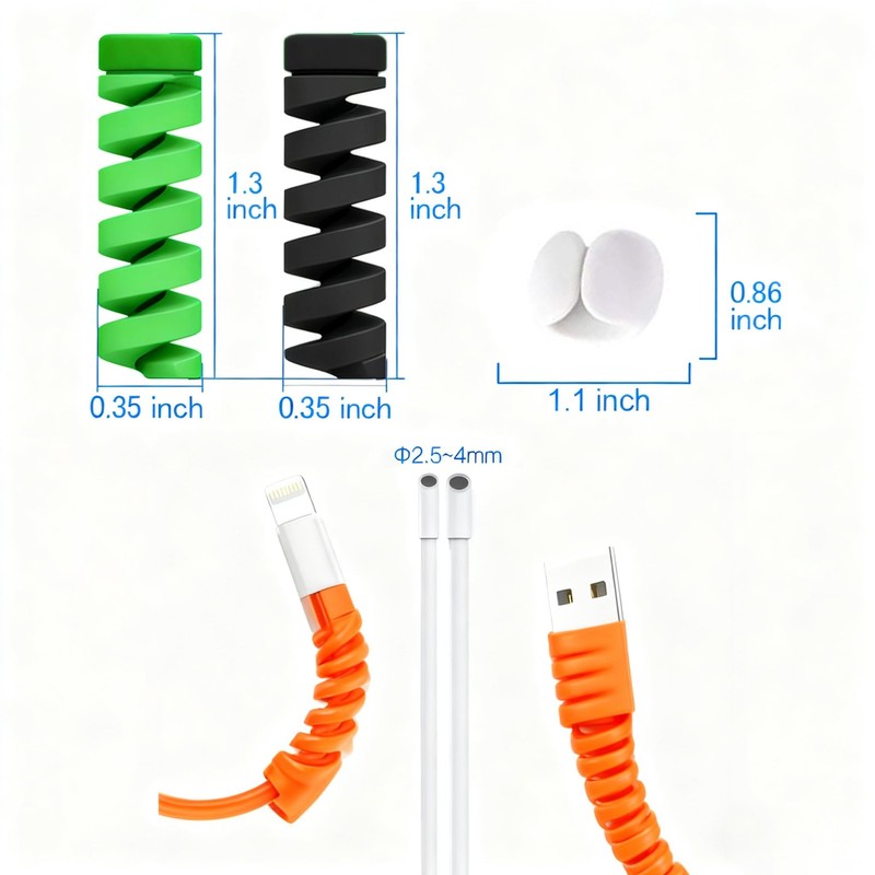 18 Pcs Multi Color Cable Protectors for iPhone iPad Charger Cord Savers gallery