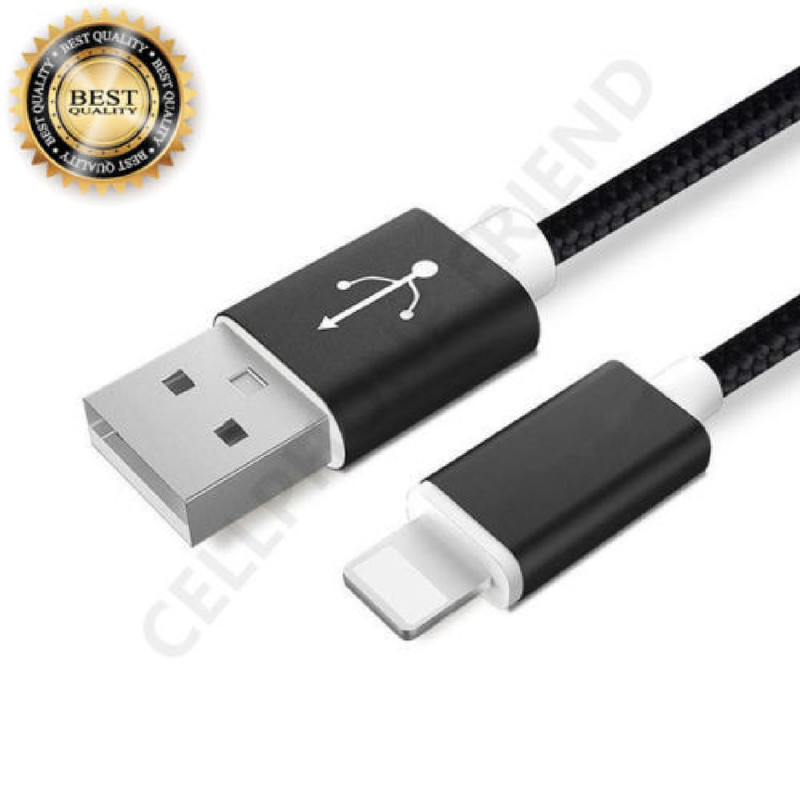 USB Cable Charger Nylon Braided For Phone 14, 13, 12, 11, X, 8, 7, 6 & 5 Lot