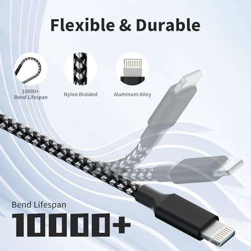 Multi Charging Cable,(2Pack 4FT) 3 in 1 Charging Cable for 4FT 2Pack Black&Gray gallery