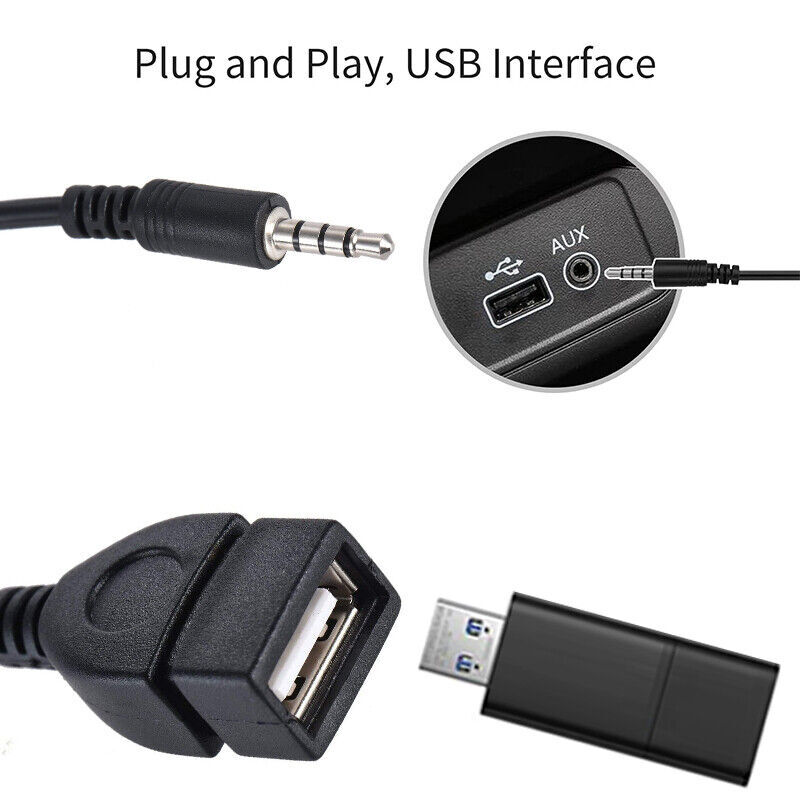 4Pack 3.5mm Male Audio AUX Jack to USB 2.0 Type A Female OTG Converter Adapter gallery
